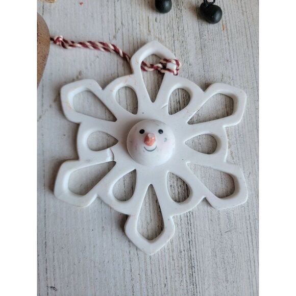 Snowflake snowman heart Arctic bucket variety ornament Xmas - Picture 4 of 10